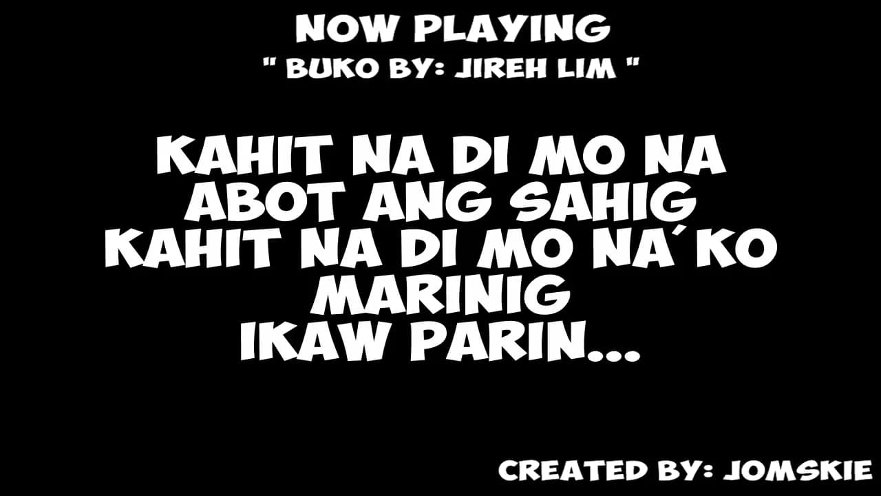 BUKO BY: JiREH LiM [ LYRiCS ]