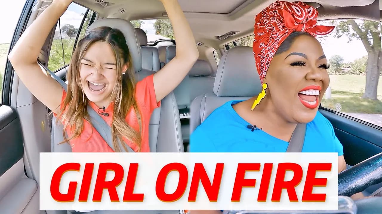 AGT Little GIRL ON FIRE Carpool Karaoke/Angelica Hale and Viral Vocal Coach