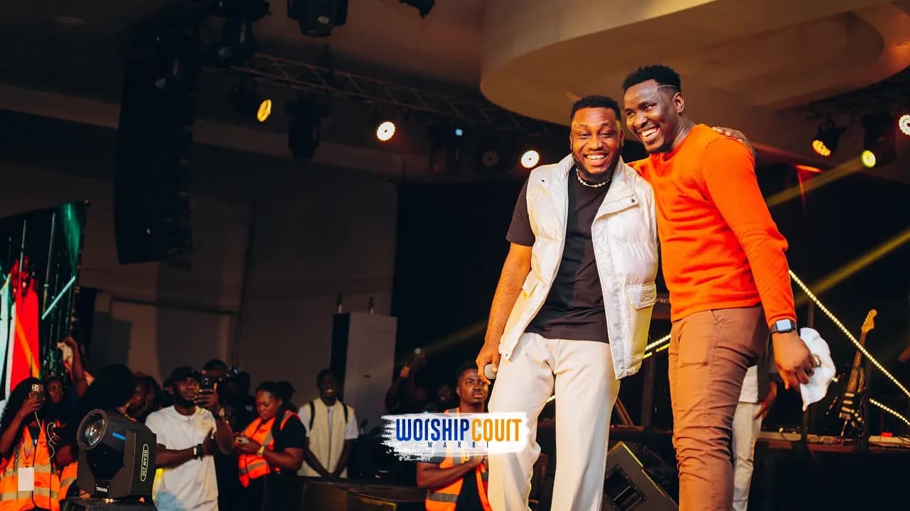 Prinx Emmanuel with Victor Thompson and greatman at worship court