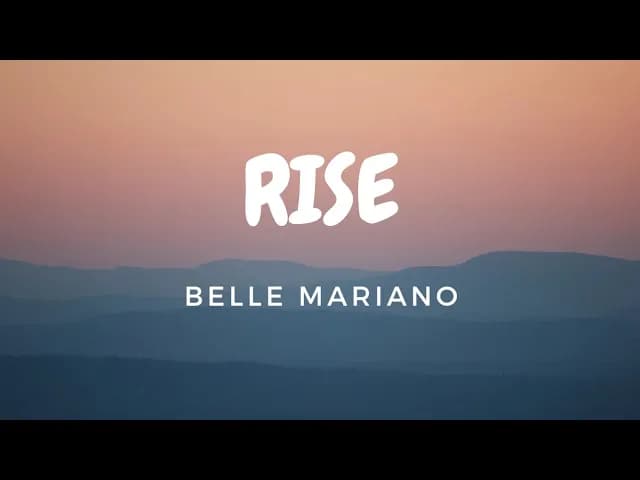 Rise - Belle Mariano (Lyric Video)