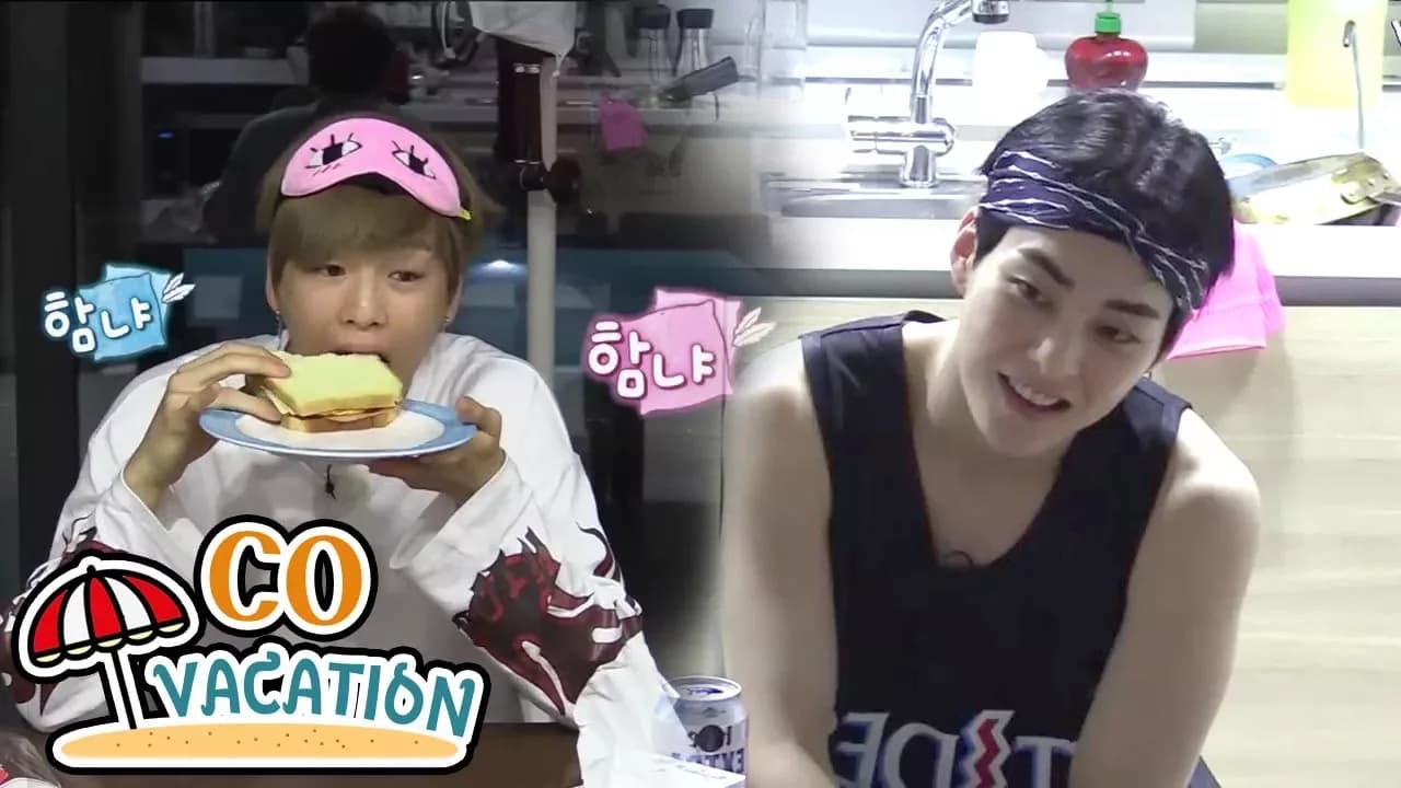 [Co-Vacation: Xiumin & Daniel] Xiumin Waits Til Daniel Finishes His Food 20170904