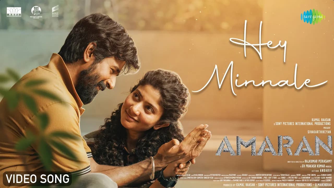 Hey Minnale - Video Song | Amaran | Sivakarthikeyan, Sai Pallavi | GV Prakash | Rajkumar Periasamy