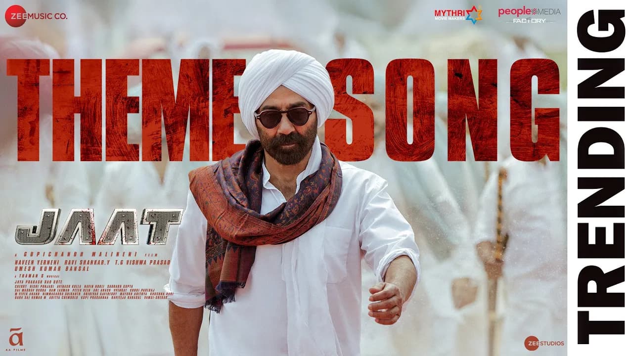 JAAT - Theme Song | Sunny Deol | Thaman S | Amrit Maan | Gopichandh Malineni