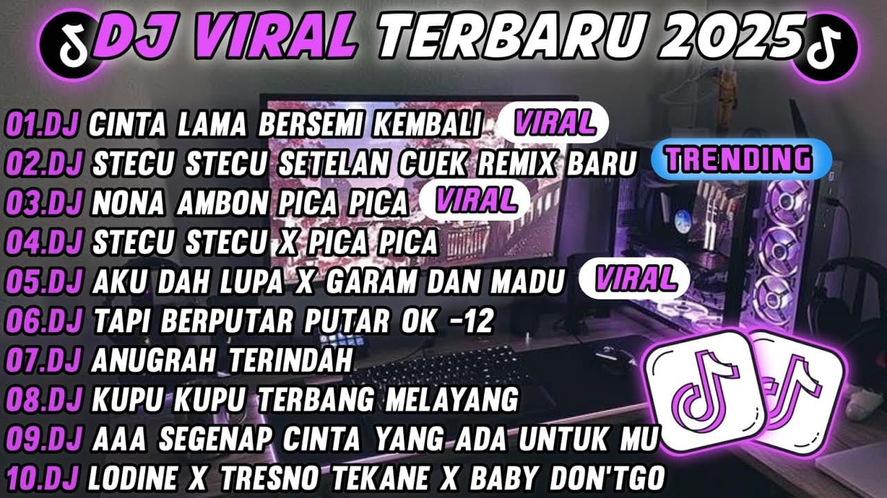 DJ TIKTOK TERBARU 2025 🎵 DJ CINTA LAMA BERSEMI KEMBALI 🎵DJ STECU STECU SETELAN CUEK  FULL ALBUM