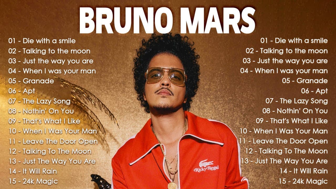 BRUNO MARS TOP 5 HITS BRUNO MARS PLAYLIST 2025 #brunomars #toptrending