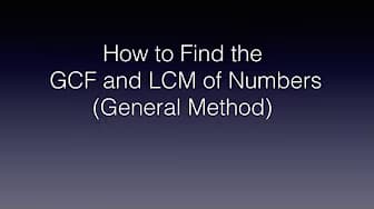 Finding GCF and LCM - General Method (Tagalog/Filipino Math) Civil Service Exam