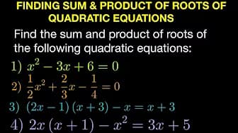 Sum and Product of Roots of Quadratic Equations (Tagalog/Filipino Math)