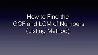 Finding GCF and LCM - Listing Method (Tagalog/Filipino Math) Civil Service Exam