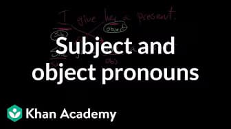 Subject and Object Pronouns | The Parts of Speech | Grammar | Khan Academy