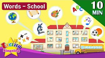 Theme 'School' (Schools, School Subjects, School Supplies) - Kids' Vocabulary - Words Theme Collection