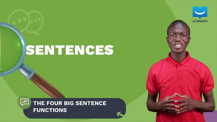 Punctuations & Sentence Structures - Sentences - 2 - The Four Big Sentence Functions
