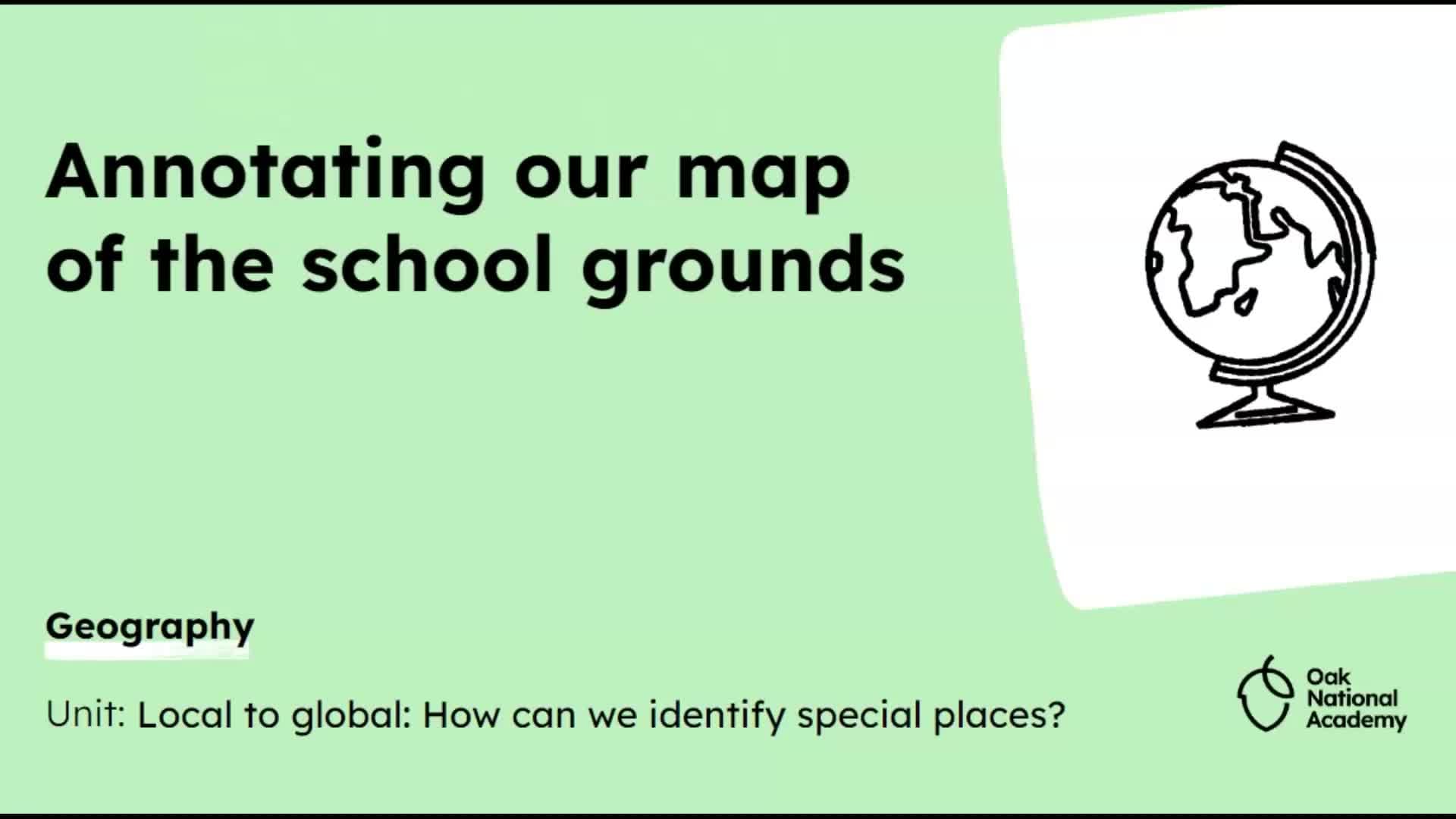 Annotating Our Map of the School Grounds