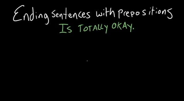 Terminal Prepositions | The Parts of Speech | Grammar | Khan Academy