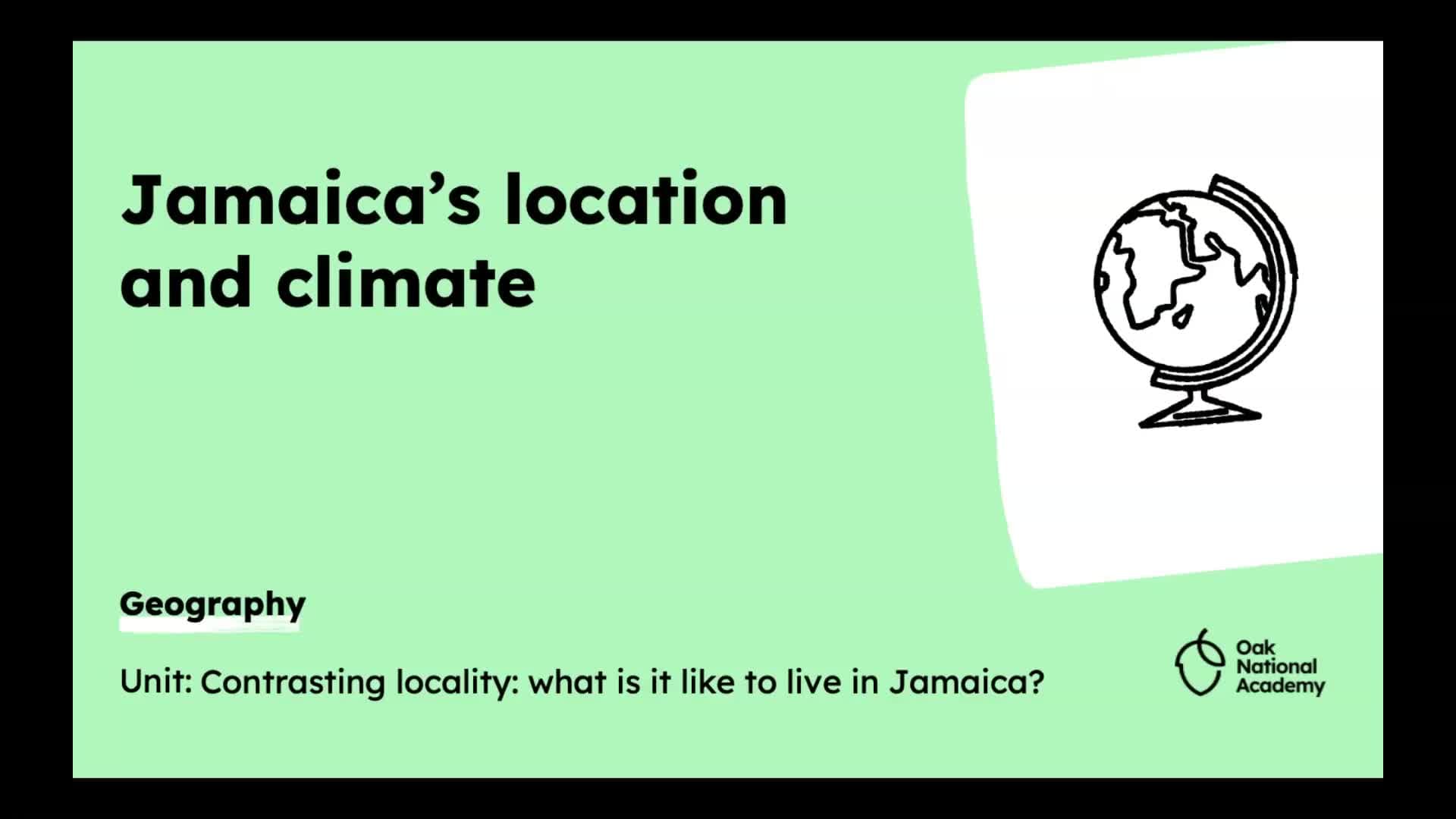 Jamaica's Location and Climate
