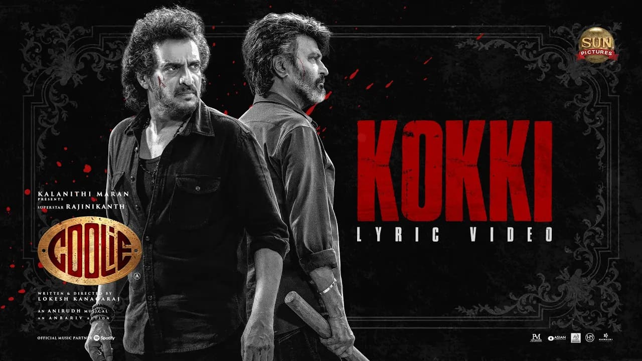Kokki - Lyric video | Coolie | Superstar Rajinikanth | Upendra | Lokesh | Anirudh | Sun Pictures