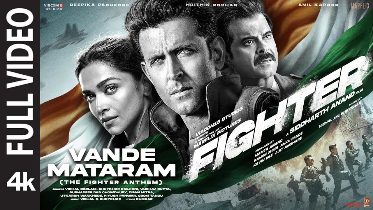 Vande Mataram (Full Video) - The Fighter Anthem: Hrithik Roshan | Deepika, Anil K | Vishal-Sheykhar