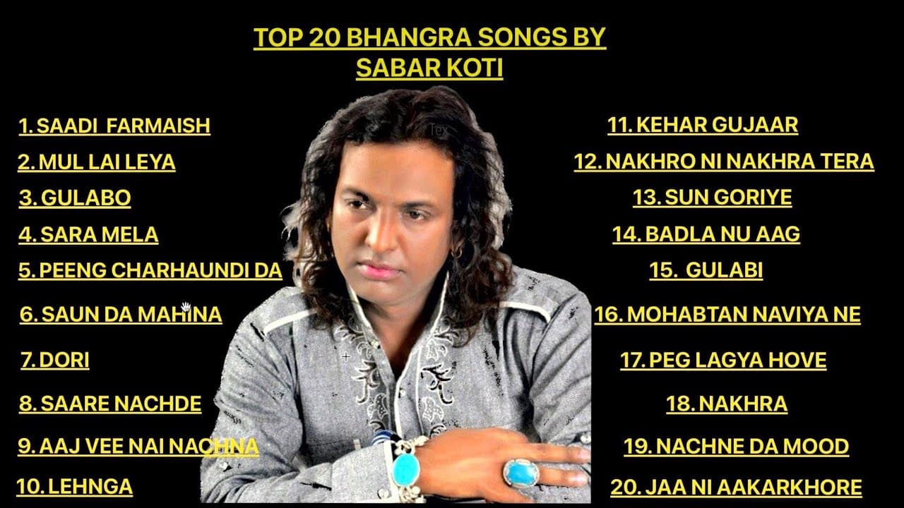 TOP 20 BHANGRA SONGS BY SABAR KOTI PLAYLIST