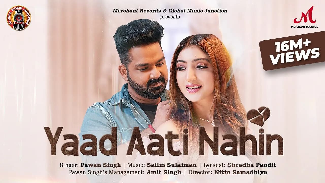 Yaad Aati Nahin | Pawan Singh | Salim Sulaiman | Priyanka Khera | Shradha Pandit | Hindi Sad Song